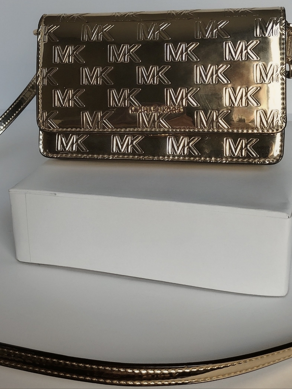 Michael Kors Jet Set Small Crossbody- Metallic Gold